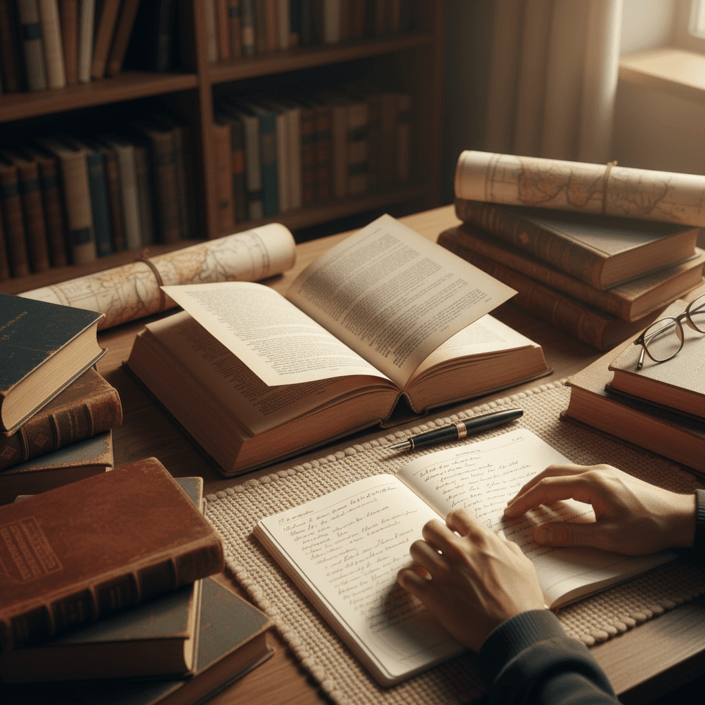 Collection of research materials and academic sources