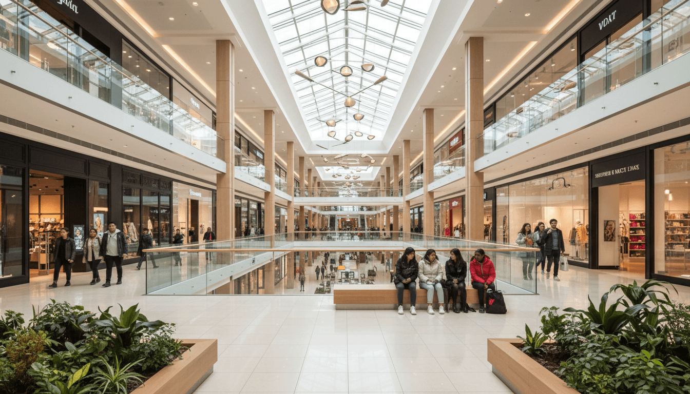 Customers shopping in a busy retail store
